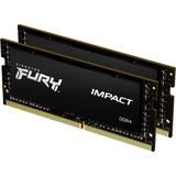 64 GB - SO-DIMM DDR4 - Svarta RAM minnen Kingston Fury Impact SO-DIMM DDR4 2666MHz 2x32GB (KF426S16IBK2/64)