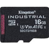 Kingston microSDHC Minneskort & USB-minnen Kingston Industrial microSDHC Class 10 UHS-I U3 V30 A1 16GB
