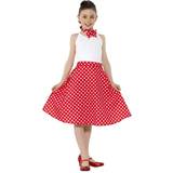 50-tal - Barn Maskeradkläder Smiffys Kids Red 50s Polka Dot Skirt