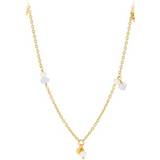 Agat Halsband Pernille Corydon Afterglow Sea Necklace - Gold/Agate/Pearl