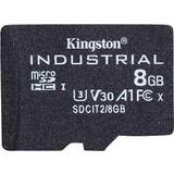 8 GB - USB Type-A Minneskort & USB-minnen Kingston Industrial microSDHC Class 10 UHS-I U3 V30 A1 8GB