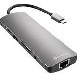 Sharkoon Kablar Sharkoon USB C-HDMI/RJ45/USB A/USB C Adapter