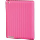 Rosa Surfplattaskal Hama iPad Cover Striped Pink for iPad2,3,4