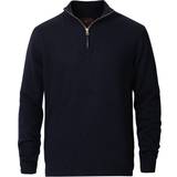 Cashmere Kläder Oscar Jacobson Patton Wool/Cashmere Half Zip - Navy