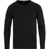 Replay Herr T-shirts Replay Long Sleeved Raw Cut T-shirt - Black