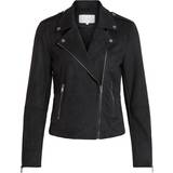 Vila Dam - Skinnjackor Vila Faddy Faux Leather Jacket - Black