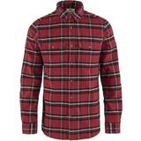 Fjällräven Herr - Röda Skjortor Fjällräven Övik Heavy Flannel Shirt - Red Oak/Fog