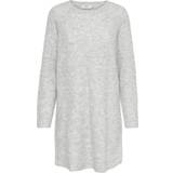 Elastan/Lycra/Spandex Klänningar Only Knitted Dress - Gray/Light Gray Melange