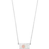 Halsband Design Letters Life Story Love Tag Necklace - Silver/Nude