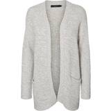 Vero Moda Long Knitted Cardigan - Grey/Light Grey Melange
