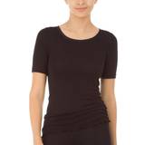 Silke/Siden Överdelar Calida True Confidence Shirt Short Sleeve - Black