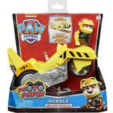 Motorcyklar Spin Master Paw Patrol Moto Pups Rubbles Deluxe Pull Back Motorcycle Vehicle with Wheelie Feature & Figure