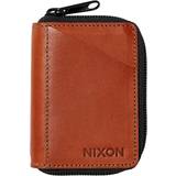 Nixon Orbit Zip Card Leather Wallet - Saddle
