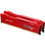 Kingston 16 GB - DDR3 RAM minnen Kingston Fury Beast Red DDR3 1600MHz 2x8GB (KF316C10BRK2/16)