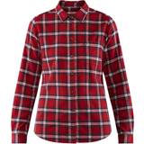 Dam - Röda Överdelar Fjällräven Övik Flannel Shirt W - Deep Red