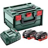Batterier & Laddbart Metabo Basic Set 2xLiHD 10Ah + ASC 145 + Metabox