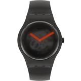 Herr - Plexi Armbandsur Swatch Black Blur (SUOB183)