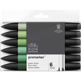 Promarker pennor Winsor & Newton Promarker Green Tones 6-pack