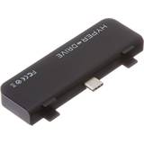 Svarta Dockningsstationer Sanho HyperDrive USB C-HDMI/USB A/USB C/3.5mm Adapter