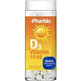 Pharbio Vitaminer & Mineraler Pharbio D3 Vitamin 25µg 180 st