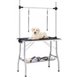 Trimbord hund vidaXL Adjustable Dog Grooming Table with 2 Loops and Basket 90x60x76cm