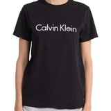 Calvin Klein Bomull - Dam T-shirts Calvin Klein Short Sleeve Crew Neck Pyjama Top - Black