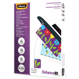 A4 Lamineringsfickor Fellowes A4 Pre-Punched 80 Micron Laminating Pouch 100-pack