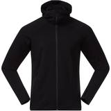 Bergans Herr - Stickad tröjor Bergans Ulstein Wool Hood Jacket - Black
