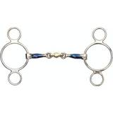Shires Träns & Tillbehör Shires Blue Sweet Iron Two Ring Gag With Lozenge