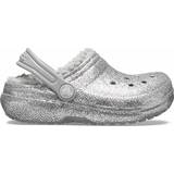 Silver Tofflor Crocs Kid's Classic Glitter Lined Clog - Silver/Silver