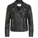 Dam - Viskos Ytterkläder Vila Cara Faux Leather Jacket - Black