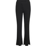Modal Byxor & Shorts Noisy May Highly Flared Trouser - Black