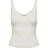 Dam - Nylon T-shirts & Linnen Jacqueline de Yong Nanna V-Neck Sleeveless Top - White/Cloud Dancer