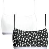 Calvin Klein Ovadderad Kläder Calvin Klein CK One String Bralettes 2-pack - White/Savannah Cheetah Black