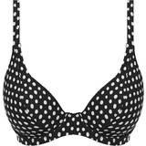 Dam - Prickiga Badkläder Fantasie Santa Monica Plunge Bikini Top - Black/White