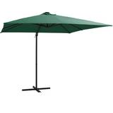 Parasoll grön trädgårdstillbehör vidaXL Cantilever Umbrella with LED Lights 250cm