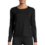Dam - Elastan/Lycra/Spandex T-shirts Casall Essential Mesh Detail Long Sleeve - Black