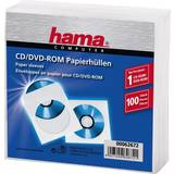 CD- & Vinylförvaring Hama CD pocket paper 100 pcs (White)