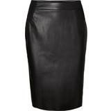Skinnimitation Kjolar Vero Moda Buttersia High Waist Skirt - Black