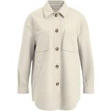 Dam - Skjortkrage Jackor Vila Kimmi Oversize Shirt Jacket - Beige/Super Light Natural Melan