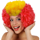 Gul - Världen runt Peruker Th3 Party Curly Hair Wig Afro Spain