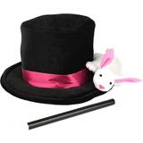 Jul - Svart Maskeradkläder Robetoy Magic Hat with Rabbit & Magic Wand Children