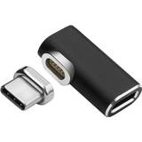 2.0 - En kontakt - Kabeladaptrar Kablar MicroConnect Magnetic Angled USB C-USB C M-F 2.0 Adapter