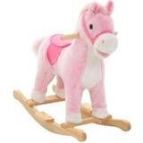 Gunghäst rosa leksaker vidaXL Jungle Toy Horse Plush 58cm