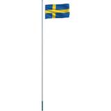 Polyester - Vita Flaggstänger vidaXL Sweden Flag and Pole 6.2m