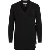 Object Fae Thess Wrap-Knitted Cardigan - Black