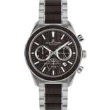 Jacques Lemans Herr - Kronografer Armbandsur Jacques Lemans Classic Eco Power Uhren - Herren Braun (1-2115I)