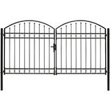 vidaXL Fence Gate Double Door with Arched Top 300x225cm