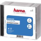 CD- & Vinylförvaring Hama CD double blank case (5 Pcs) - Transparent/Black