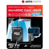 AGFAPHOTO Minneskort AGFAPHOTO High Speed ​​Professional microSDXC Class 10 UHS-I U3 V30 A1 64GB